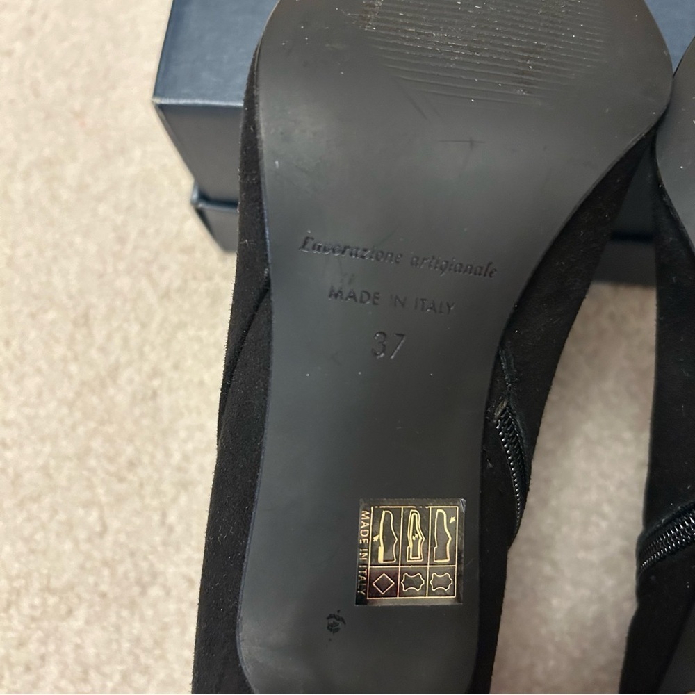 CORDANI NERO Made In Italy Suede Nadia Dress Heels in Black Size 37 - Picture 7 of 9